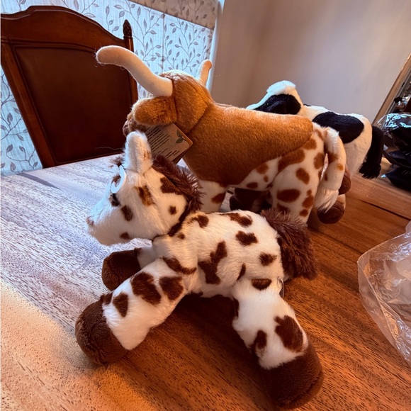 Plush Cow Home Accent Decor - Brown and White - Picture 4 of 4